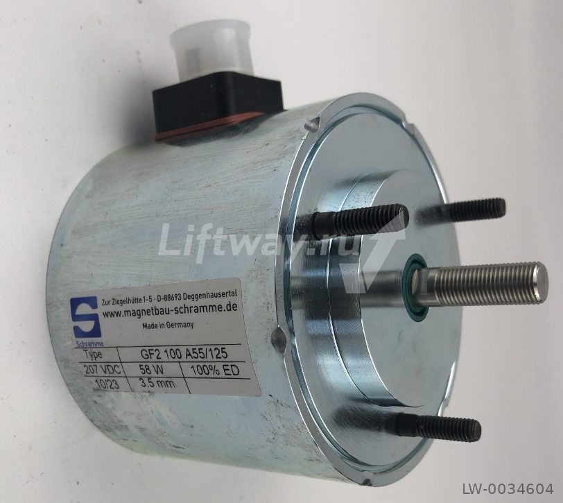 Тормоз электромагнитный GF2 100 A55/125 207VDC 58W ЭСКАЛАТОР KONE ECO3000 разъем R20 (про-во Европа)
