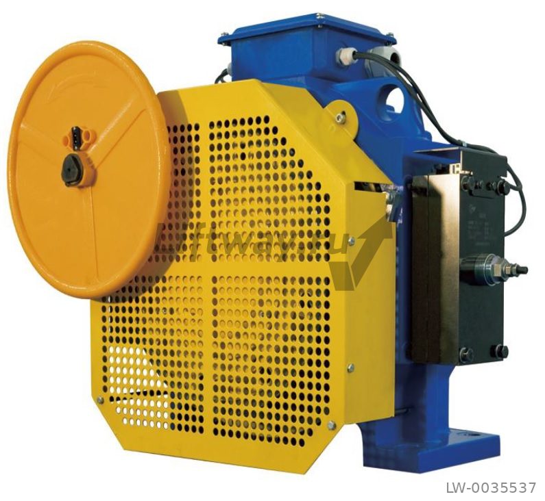 Лебедка безредукторная NEW BOMCO W 6,7 кВт 1м/с 96RPM подвес 2:1 КВШ 400*5*10мм 513V