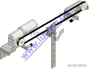 TSG200 V4 Комплект СТАНДАРТНЫЙ для модернизации любого ДК (вес створок до 200кг) Мотор ПРАВЫЙ 2,8А