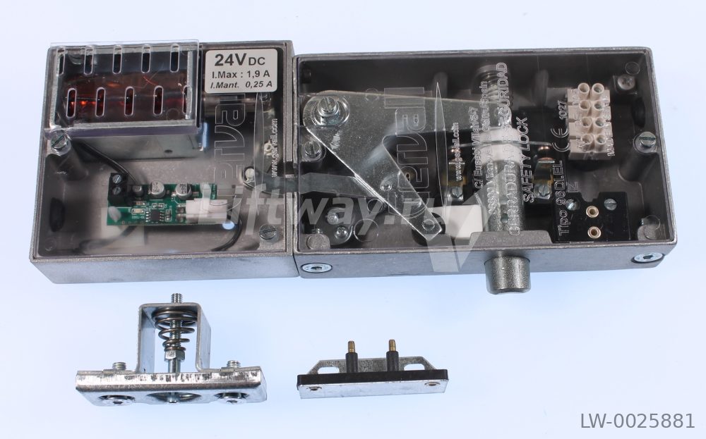 Замок двери шахты левый тип 96 HI электромагнитный 24-48VDC
