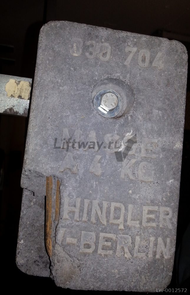 Груз натяжного устройства троса ограничителя скорости