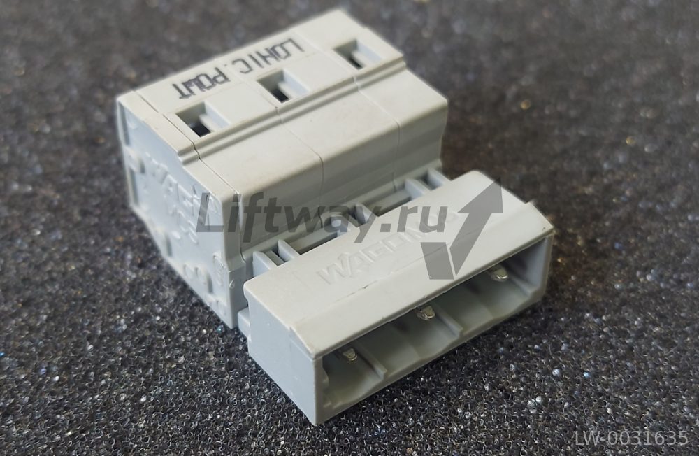 Разъем (вилка) WAGO 731-603 3-контакт. вилка, шаг 7,5 мм, серая