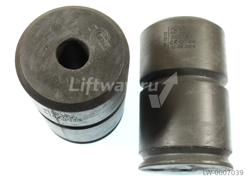Буфер D125/35 x 200 тип B AUTAN5 с центральной пластиковой втулкой