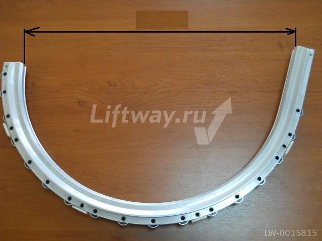 ДУБЛЬ M02522 Алюминиевая основа огибающего участка в сборе с роликами Otis 606NCT H=1000mm