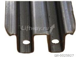 Направляющая поручня L=2335 mm стальная изог. (ВЕРХНЯЯ вход. площадка, угол 30 град., 2 гориз. ступ)