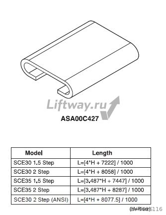 Поручень черный 76мм Sigma тип SCE, Otis 506 NCE, SJEC, хлопковый слайдер (Произ-во Semperit Китай)
