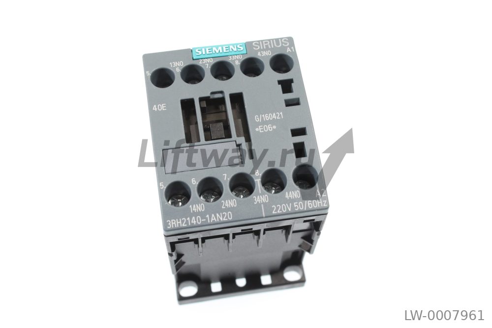 ВСПОМОГАТЕЛЬНЫЙ КОНТАКТОР, КОНТАКТЫ 4НО, AC 220V, 50/60 ГЦ, ТИПОРАЗМЕР S00, ВИНТОВЫЕ КЛЕММЫ