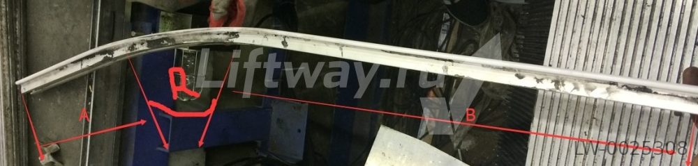 Направляющая холостой ветви эскалатора SIGMA , L= 1320 мм, W=50мм