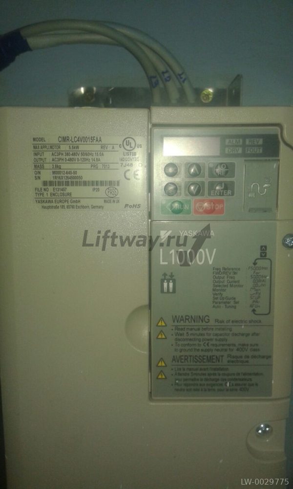 Частотный преобразователь Yaskawa CIMR-LC4V0015FAA GBR 5.5кВт