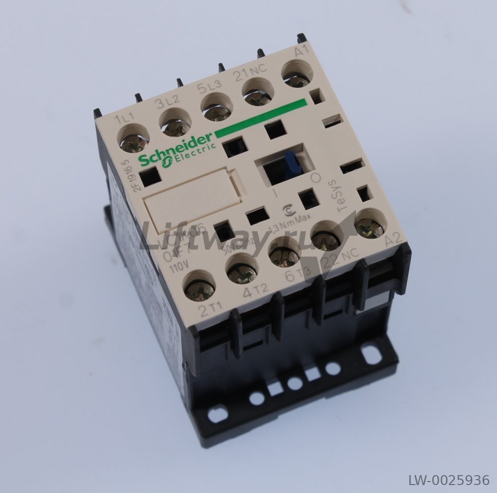 КОНТАКТОР K 3P,6 А,НЗ,110V 50/60ГЦ, ЗАЖИМ ПОД ВИНТ