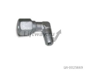 Штуцер (патрубок) 90° 1/8"-8L DIN2353 гидроагрегата