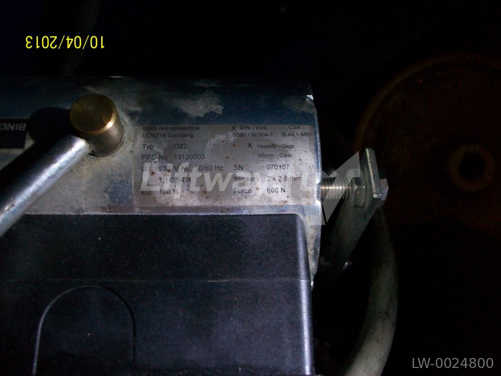 Тормоз эл.магнит AC230V Otis 506NCE/606NCT двойная цепь торм 2х600N O22