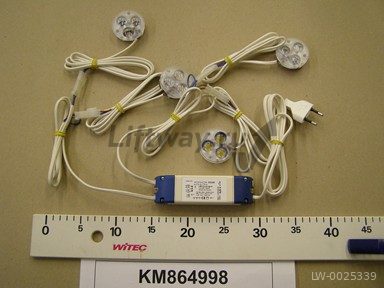 Комплект освещения кабины KONE, 4 лампы x 1 Ватт, 350 мА, Д=50мм, ширина =16 мм