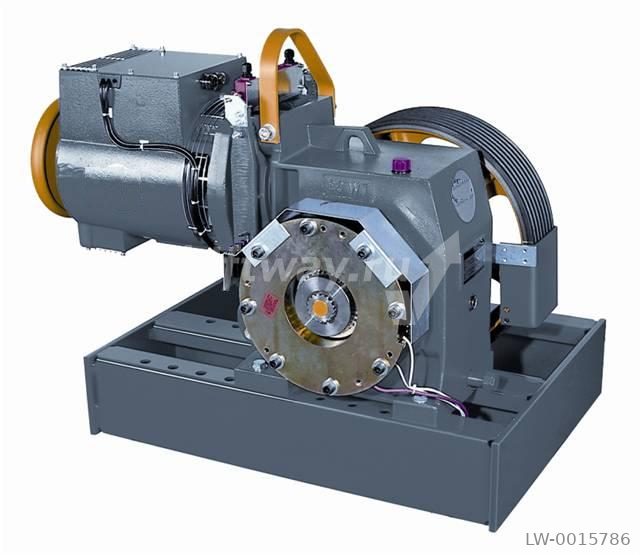 Лебедка Thyssen TW63 A4 43:3 гориз. левая TS=450мм мотор тип DEE132M003 тахо 4096 TTL (в сборе)