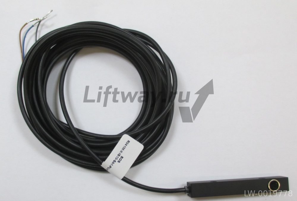 Передатчик (излучатель) фотобарьера эскалатора Kone (10-30V DC, R20), кабель 3 м