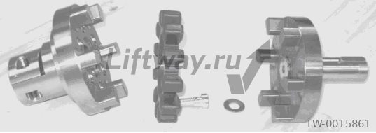 Муфта редуктора в сборе (2 флянца, 1 спайдер) эскалатора Otis NextStep
