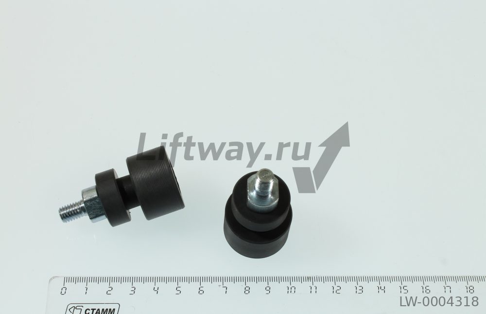 Ролик замка ДШ AMD D=30mm с осью и буфером
