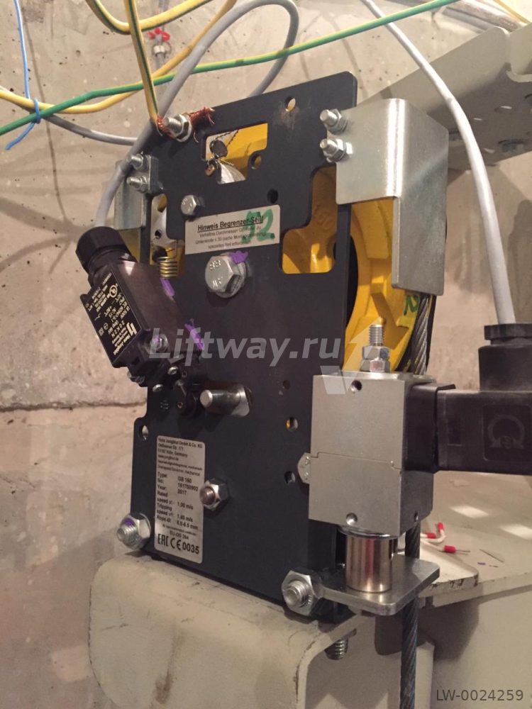 Ограничитель скорости HJ GB 160-U шкив D=168 мм, V=1,0 м/с V1=1,4 м/с, срабатывание в двух направл.