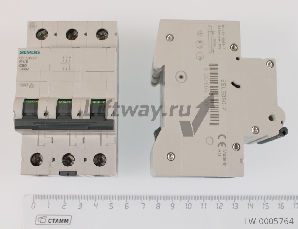 АВТОМАТИЧЕСКИЙ ВЫКЛЮЧАТЕЛЬ 400V 6KA, 3-ПОЛ., C, 50A