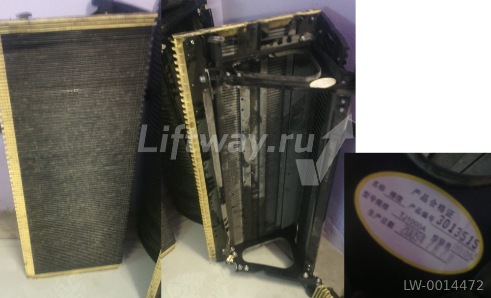 Ступень 1000мм эскалатора SSL черная с демаркационными линиями (35 град.) стальная