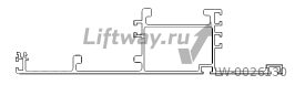 Линейка (трек) привода АТ-120 (PAX) L=1372мм LW=900 телескоп (широкий профиль)
