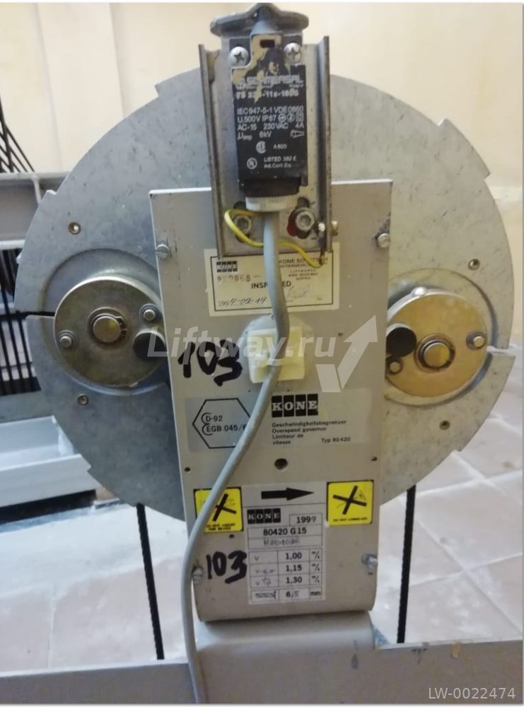 Ограничитель скорости правый OL35 V=1.0m/s Vts=1.3 m/s D=6.5 мм сраб. по часовой стрелке