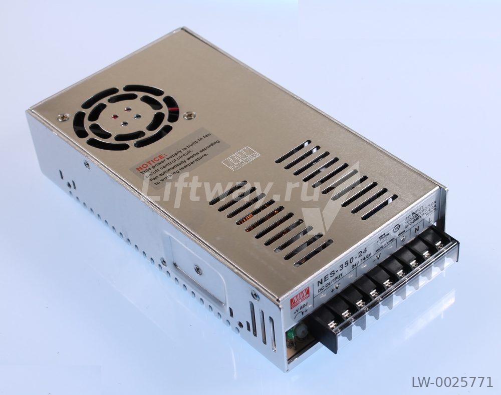 Блок питания NES-350-24 Мощность 350Вт, выход 24Vdc, ток 14.6А