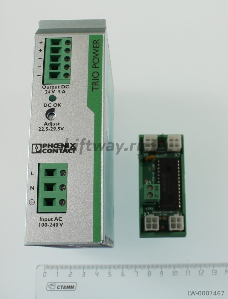 Блок питания TRIO-PS *N OU=24V/5A в комплекте с Платой-репитером (замена для Newlift PWRRPT 120-24)