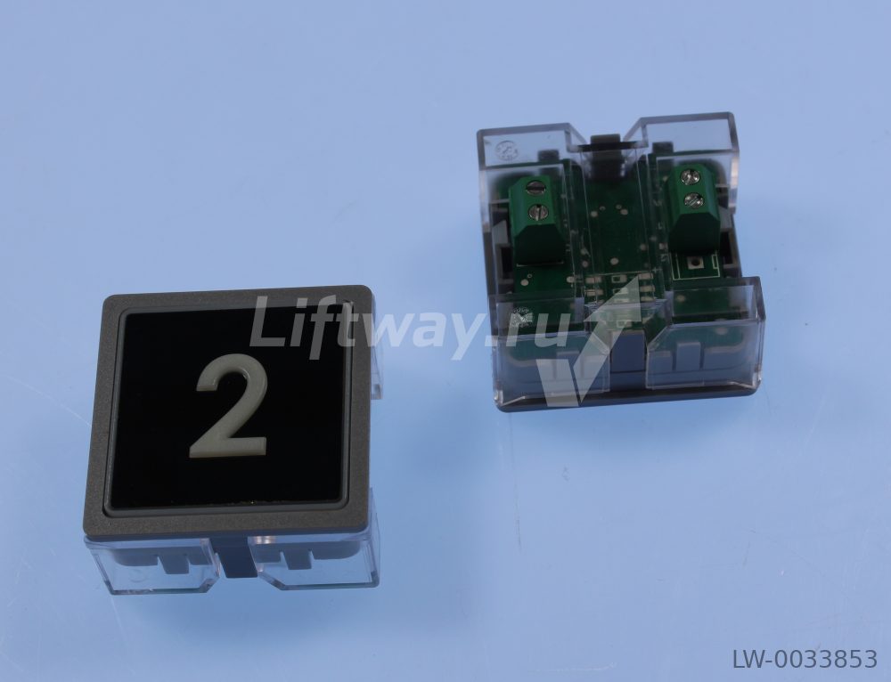 Кнопка приказа "2" тип MB/VS 1C 24V синяя подсветка