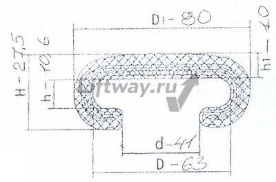 Поручень черный Hitachi GRF, нейлоновое внутреннее покрытие (Производство SKG)