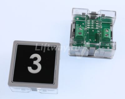Кнопка приказа "3" тип MB/VS 1C 24V синяя подсветка